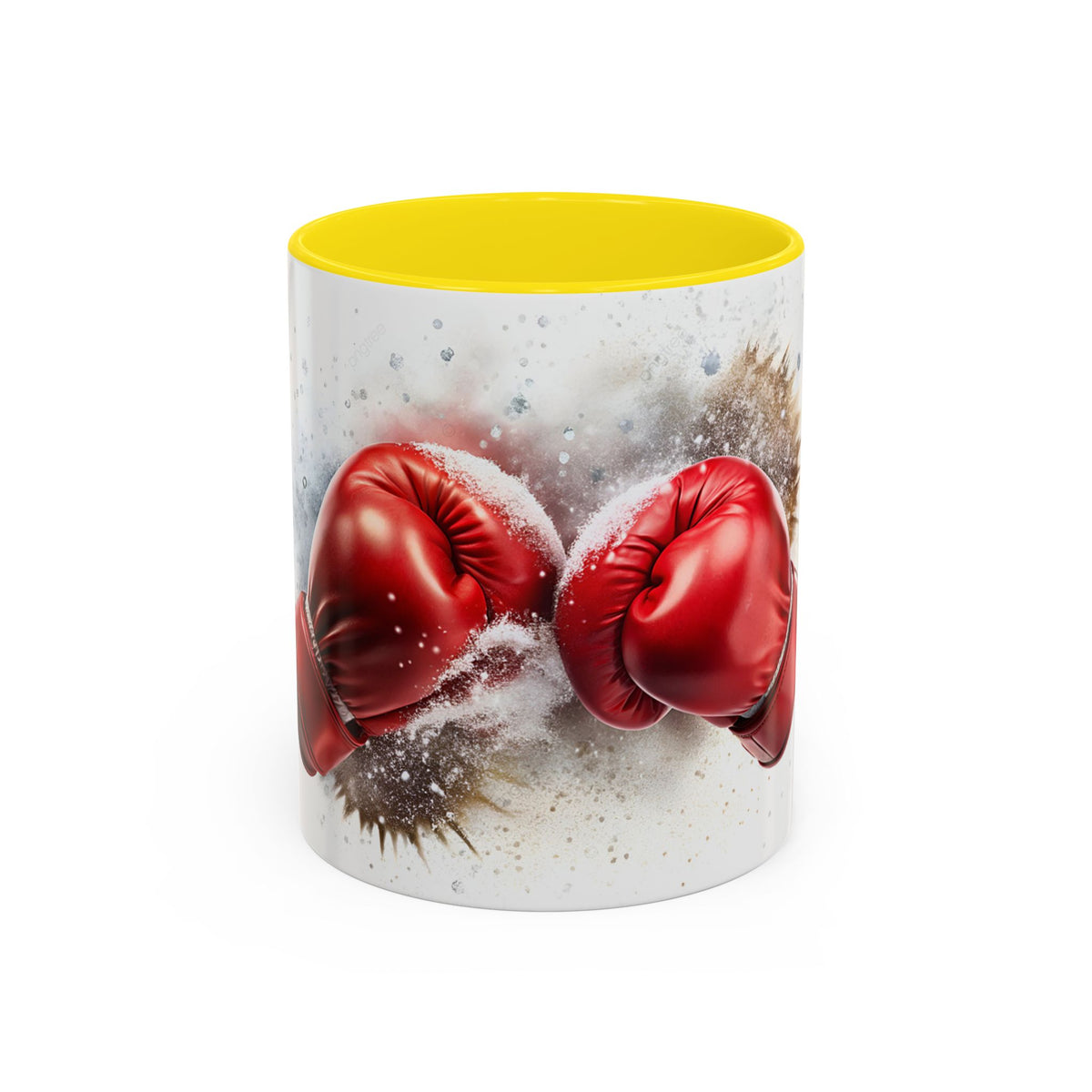 Boxing Gloves Coffee Mug — Retro Red Boxing Glove Accent Mug (11/15oz)