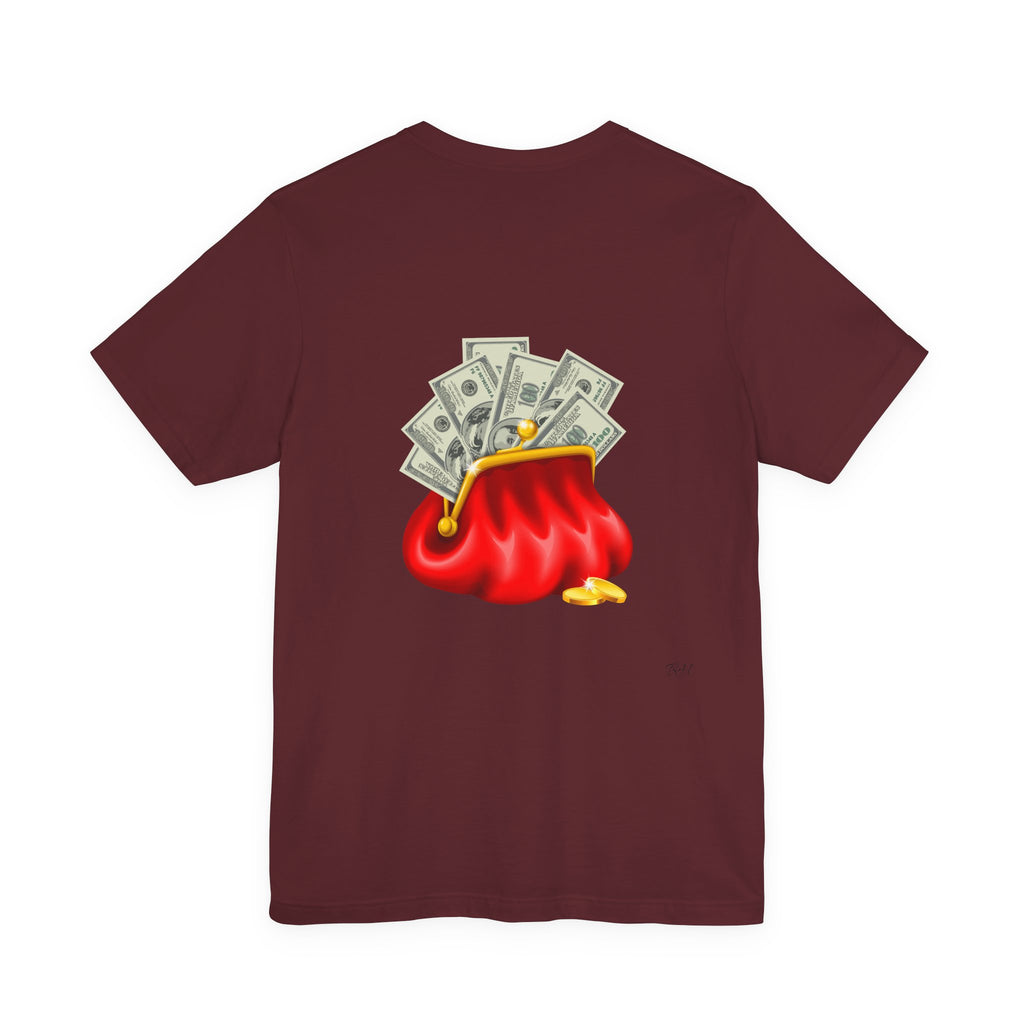 Gold Dollar Sign Tee — Minimalist Money Symbol Graphic T-Shirt