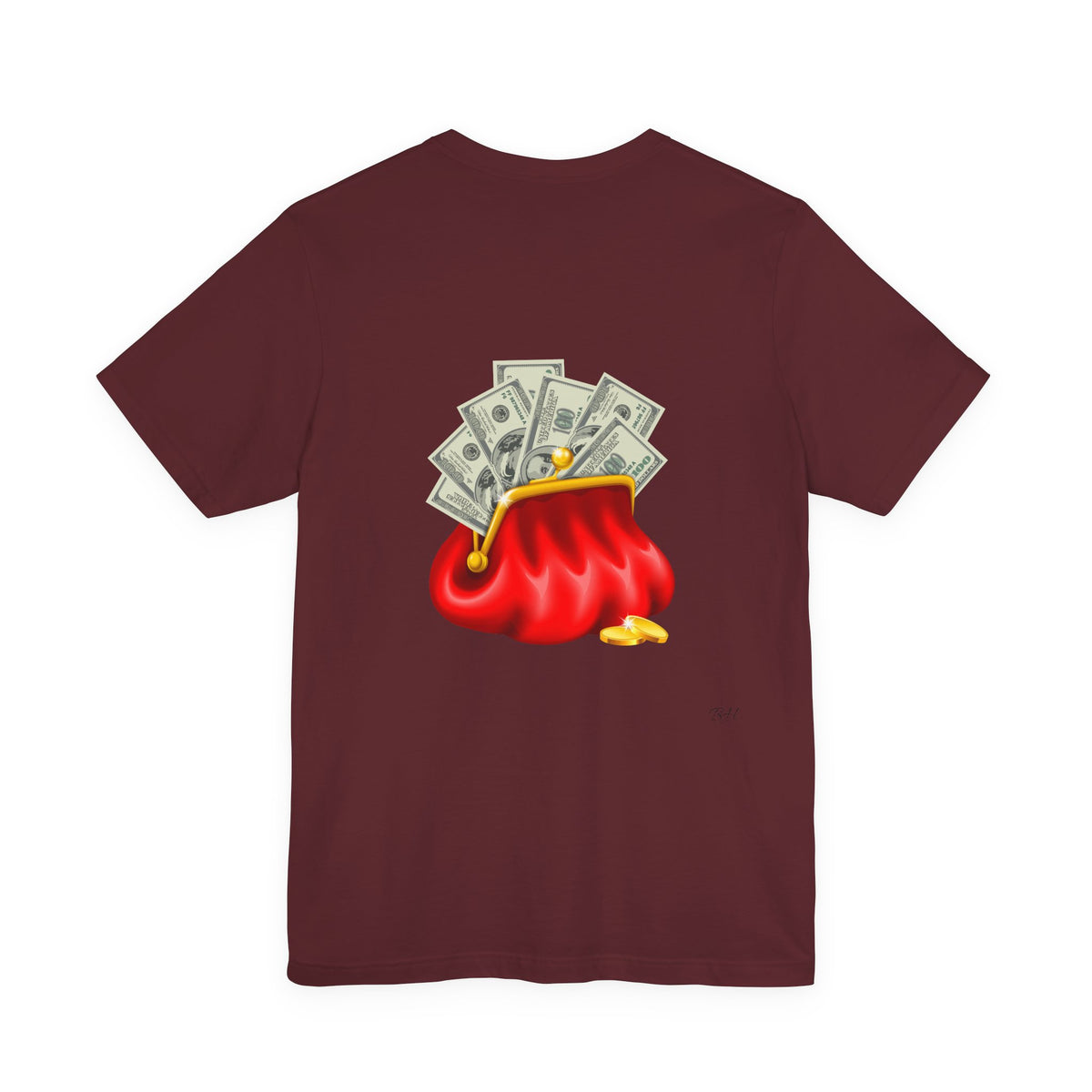 Gold Dollar Sign Tee — Minimalist Money Symbol Graphic T-Shirt