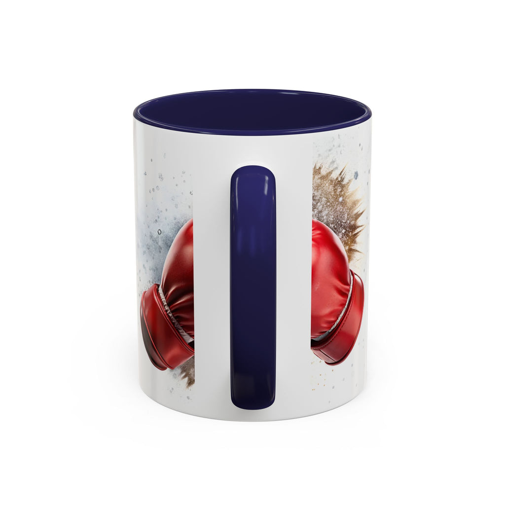 Boxing Gloves Coffee Mug — Retro Red Boxing Glove Accent Mug (11/15oz)