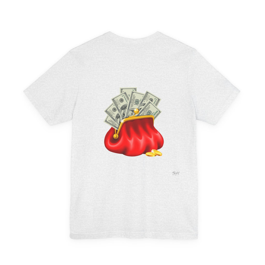 Gold Dollar Sign Tee — Minimalist Money Symbol Graphic T-Shirt