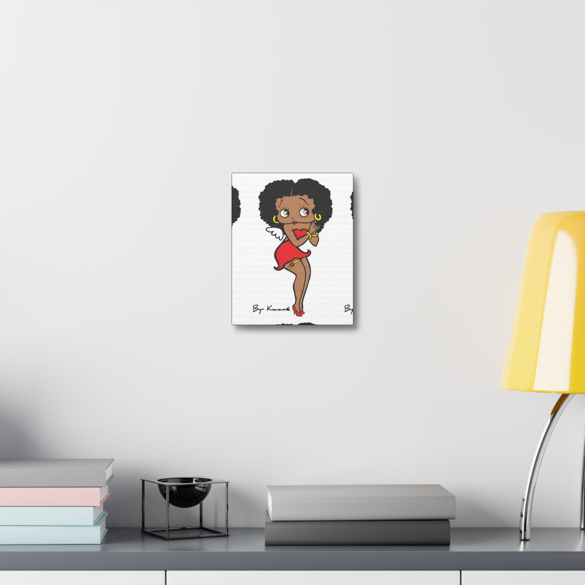 Betty-Inspired Afro Angel Canvas