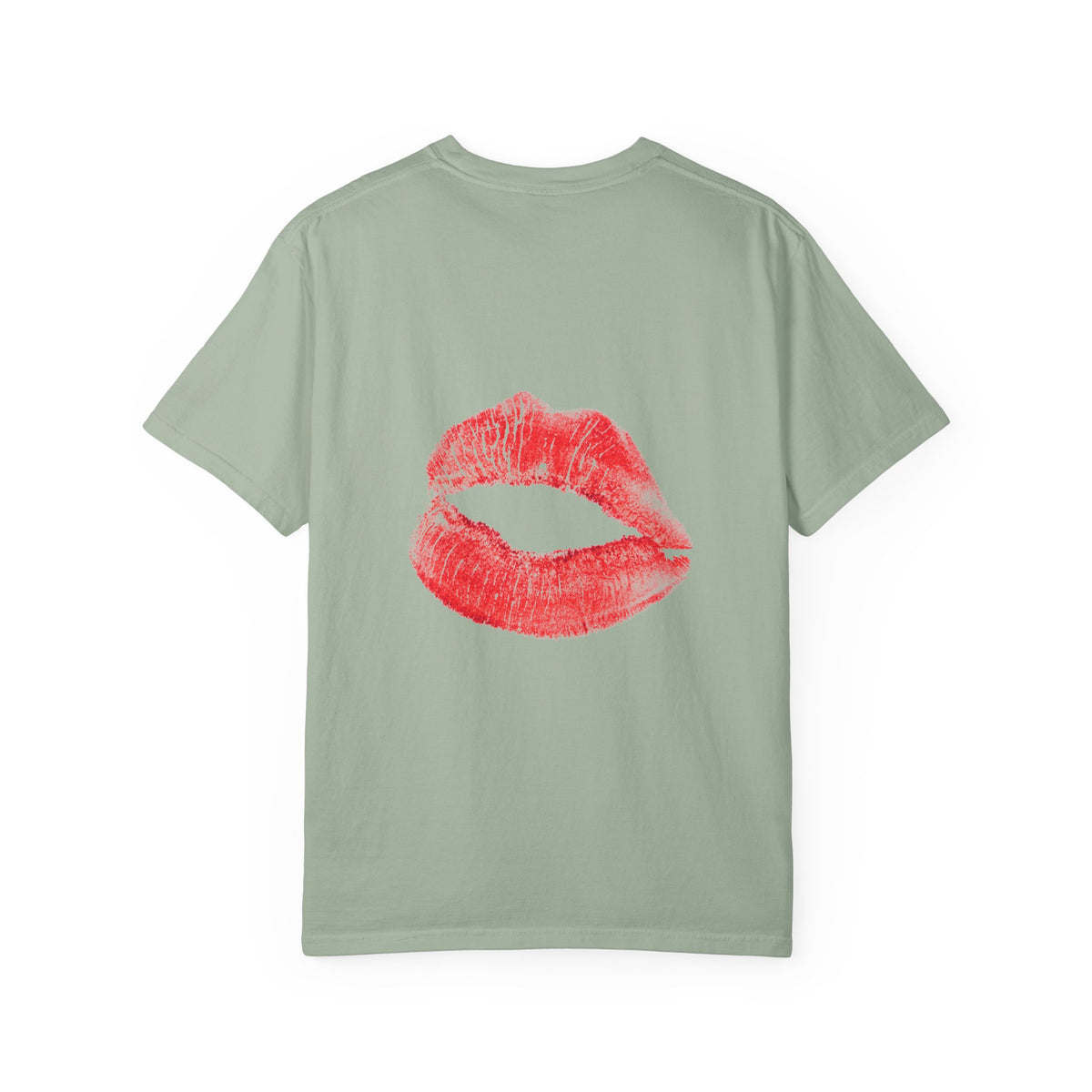 Kiss Face T-Shirt — Playful Lip Print Tee with Flirty Eyes