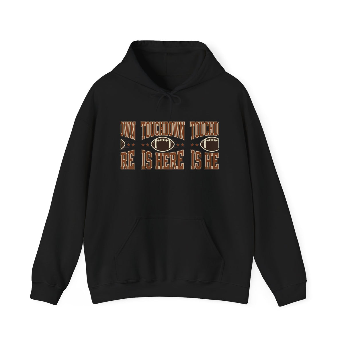 Football Is Here Hoodie | Football Season, Rustic Wood Grid Design