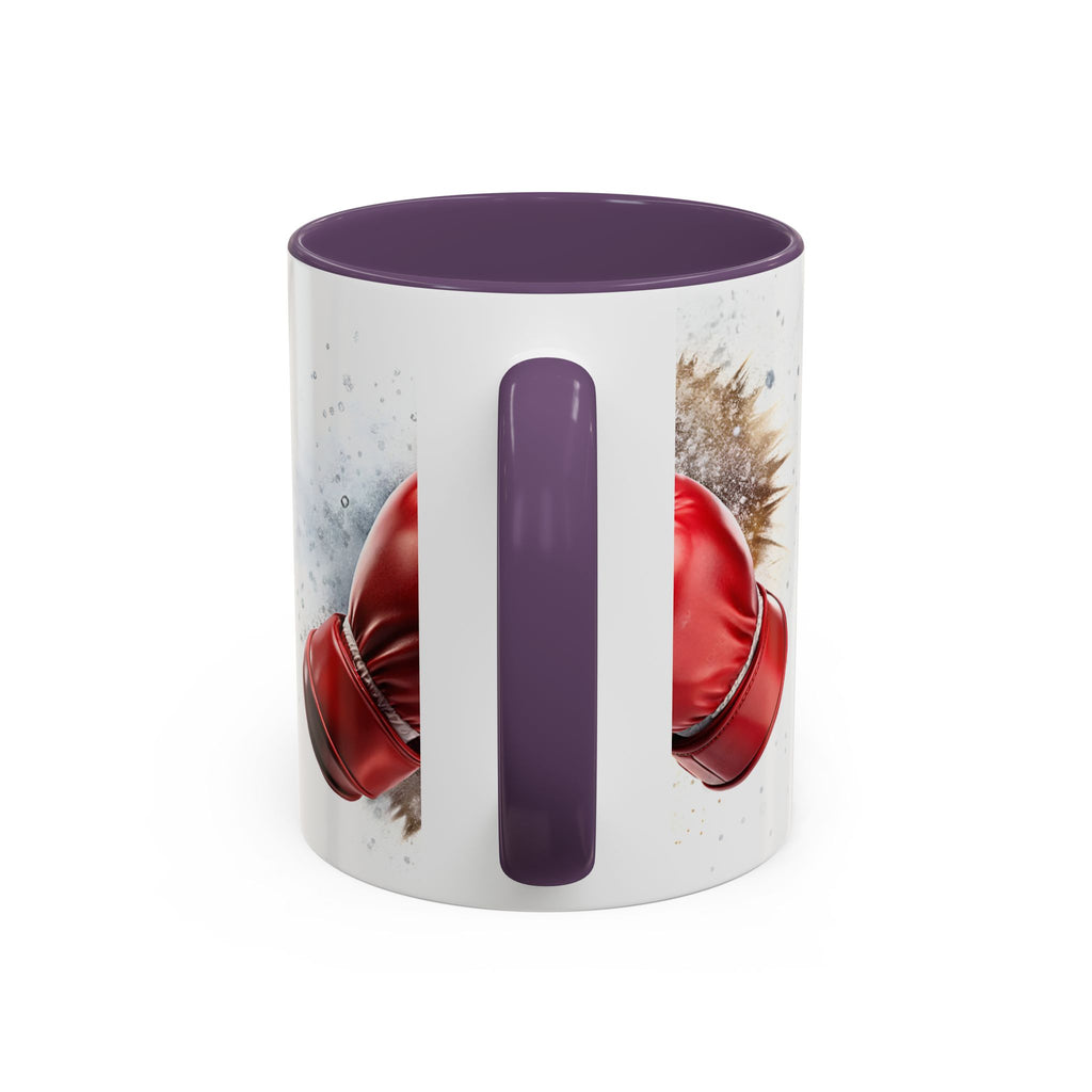 Boxing Gloves Coffee Mug — Retro Red Boxing Glove Accent Mug (11/15oz)