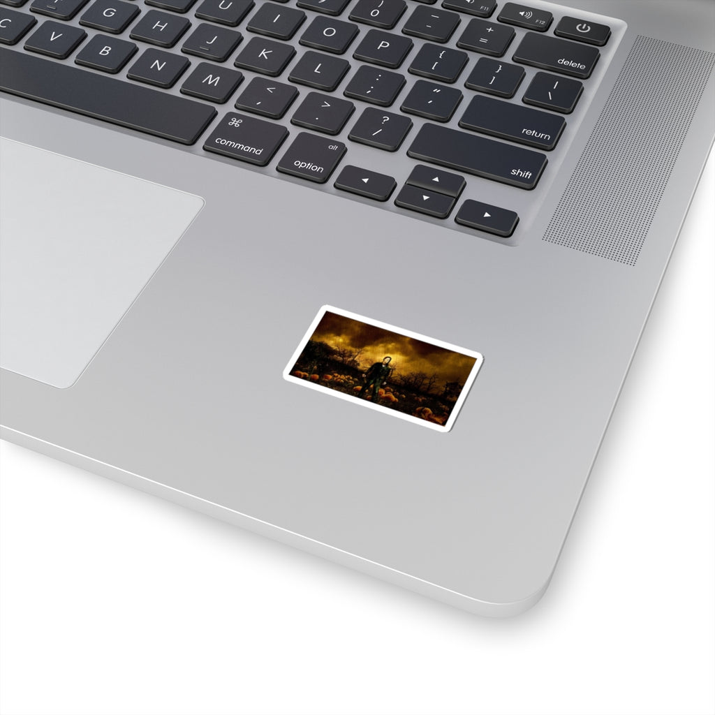 Horror Pumpkin Field Sticker — Michael Myers Halloween Kiss-Cut Decal
