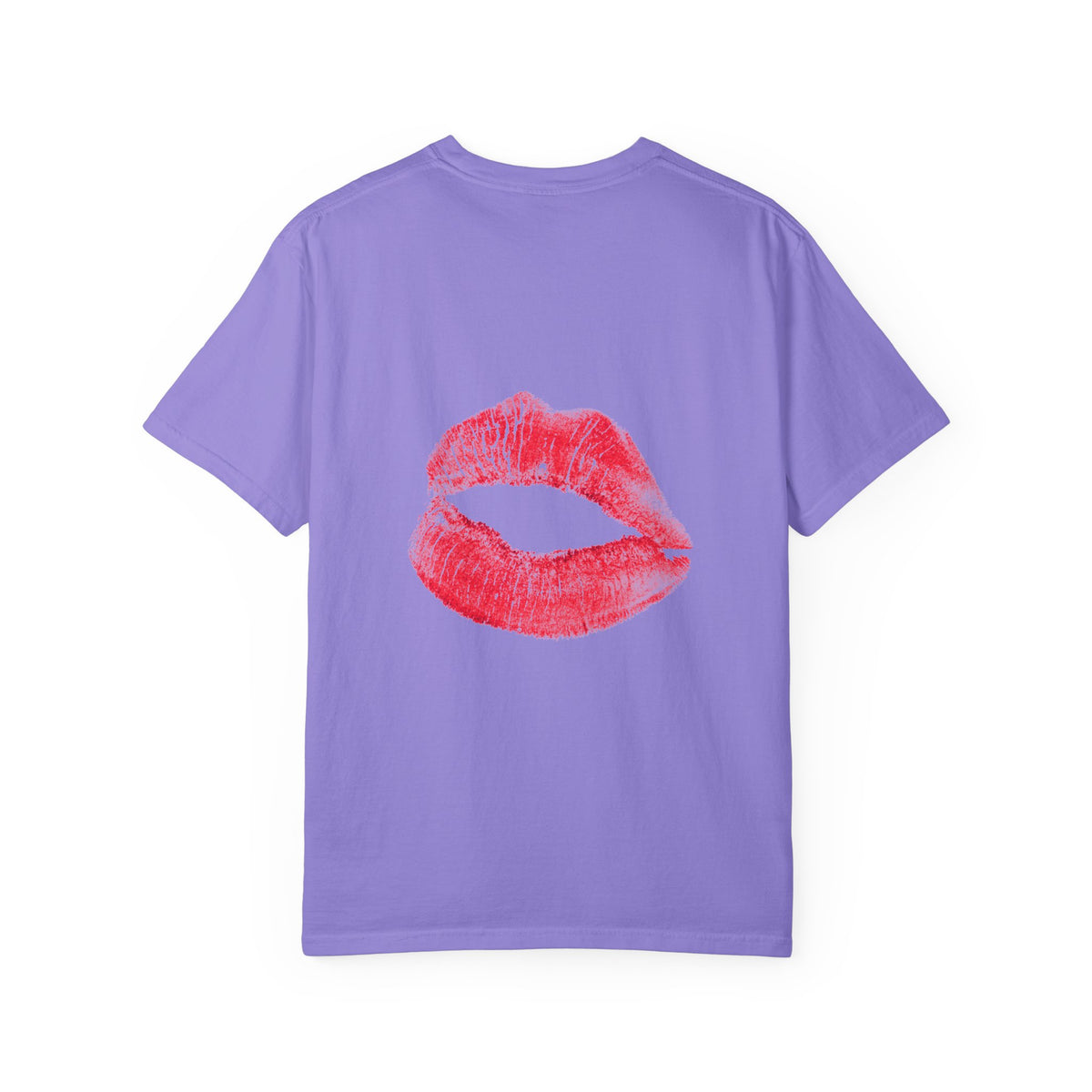 Kiss Face T-Shirt — Playful Lip Print Tee with Flirty Eyes