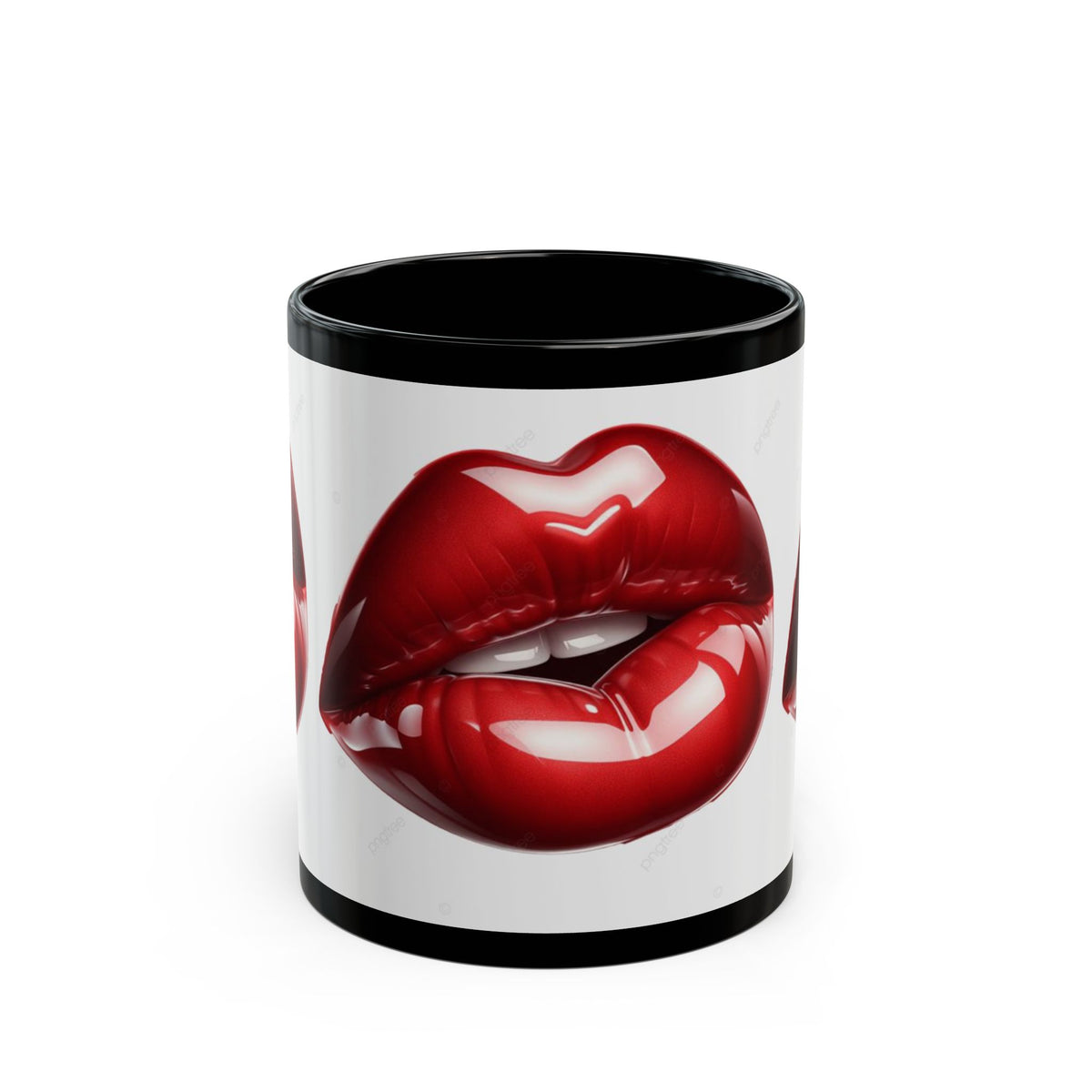 Red Gloss Lip Print Mug — Sexy Kiss Coffee Cup for Valentine’s & Gifts (11oz/15oz)