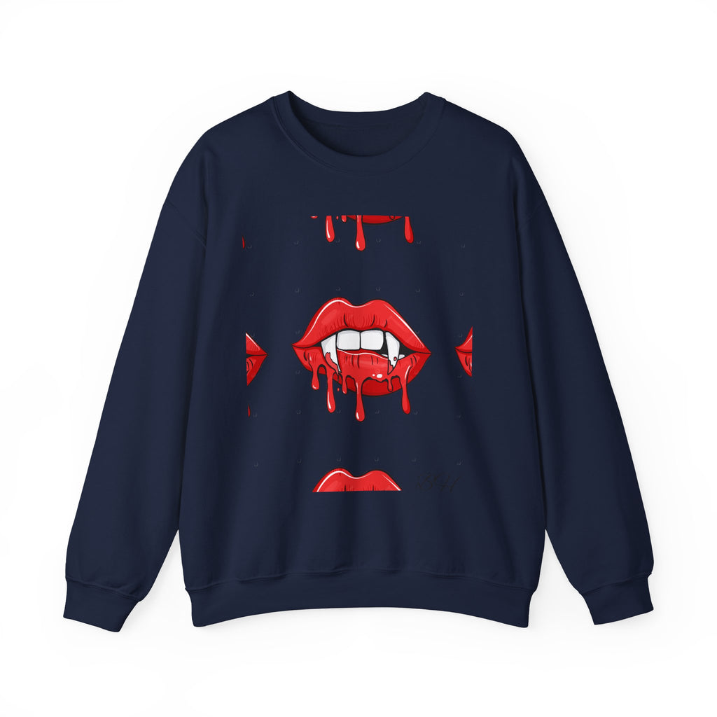 Bloody Lips Graphic Crewneck Sweatshirt