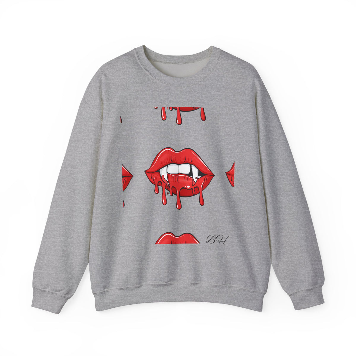 Bloody Lips Graphic Crewneck Sweatshirt