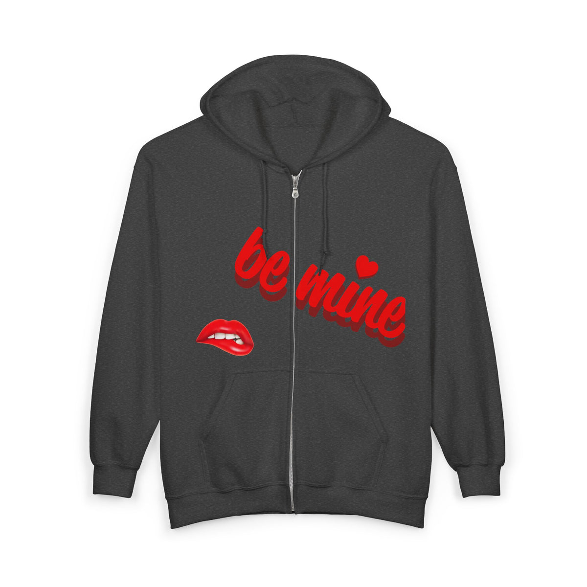 Zip Hoodie — Dark Cinematic Repeating Portrait Graphic
