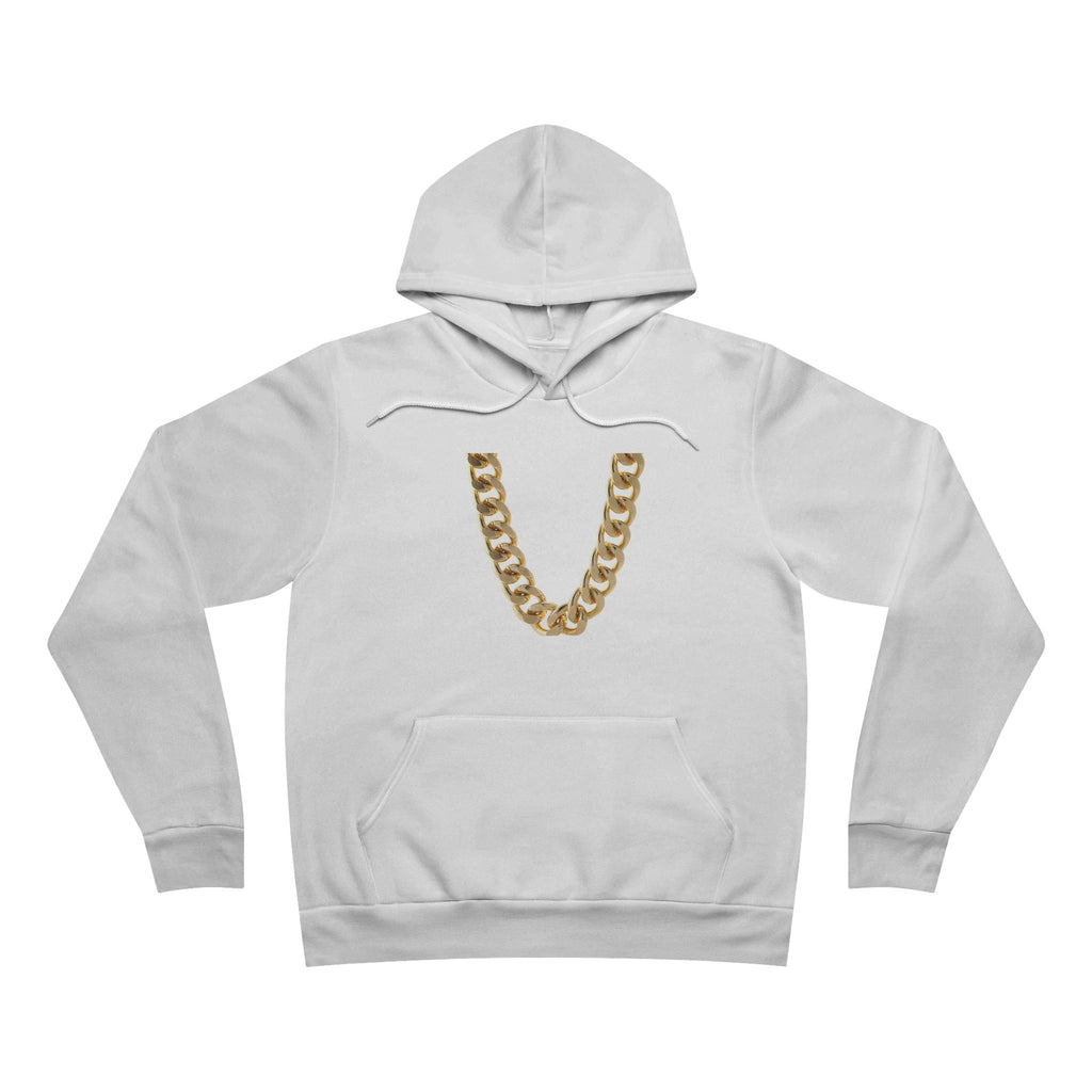 Gold Cuban Chain Hoodie — Graphic Pullover with Necklace Print
