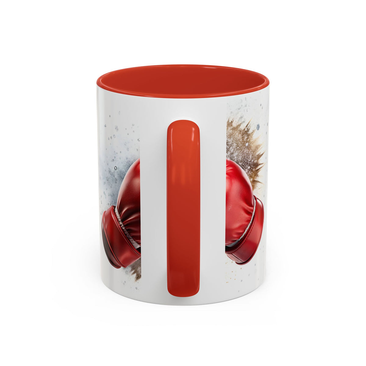 Boxing Gloves Coffee Mug — Retro Red Boxing Glove Accent Mug (11/15oz)