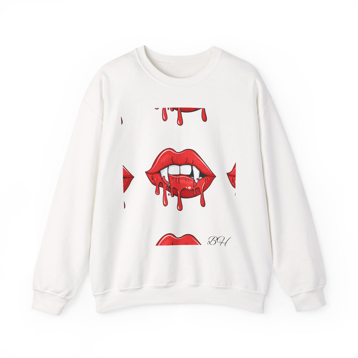 Bloody Lips Graphic Crewneck Sweatshirt