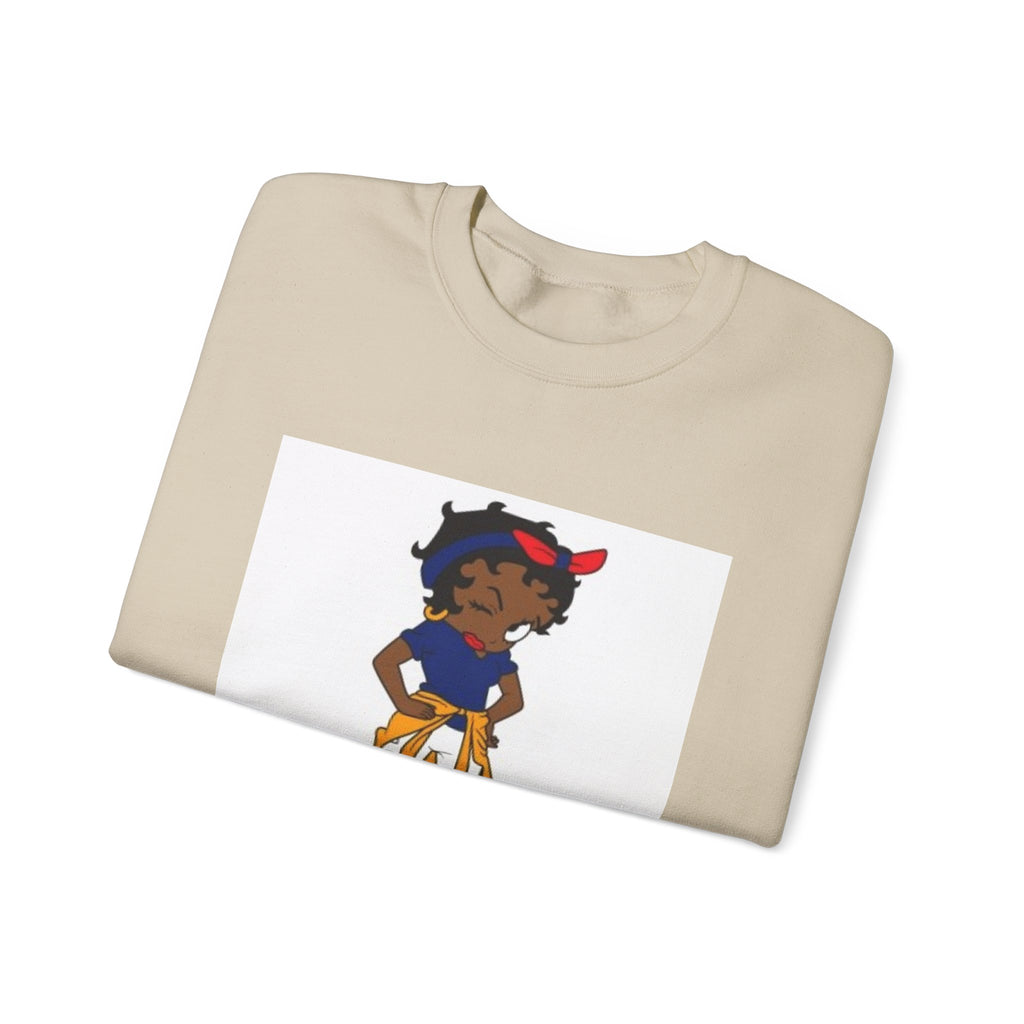 Crewneck Sweatshirt — Cute Girl Illustration Graphic