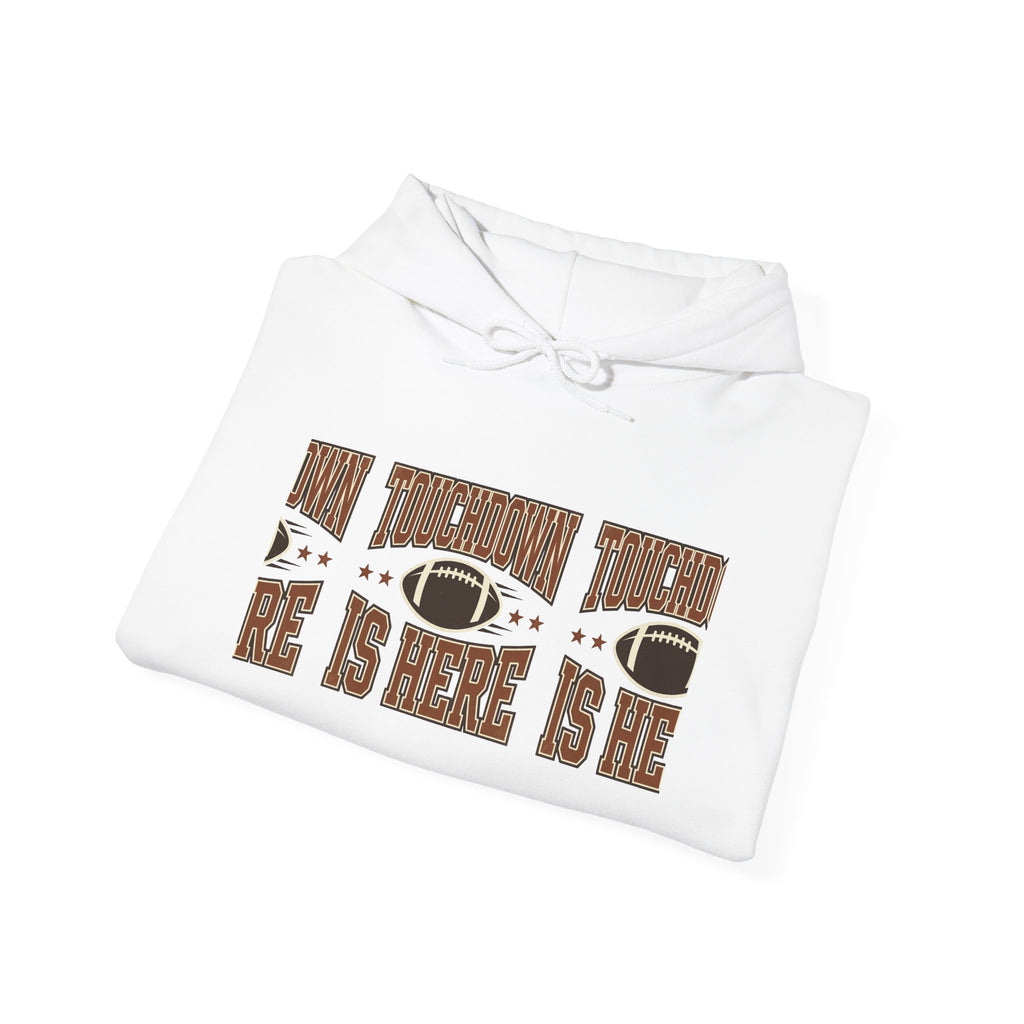 Football Is Here Hoodie | Football Season, Rustic Wood Grid Design