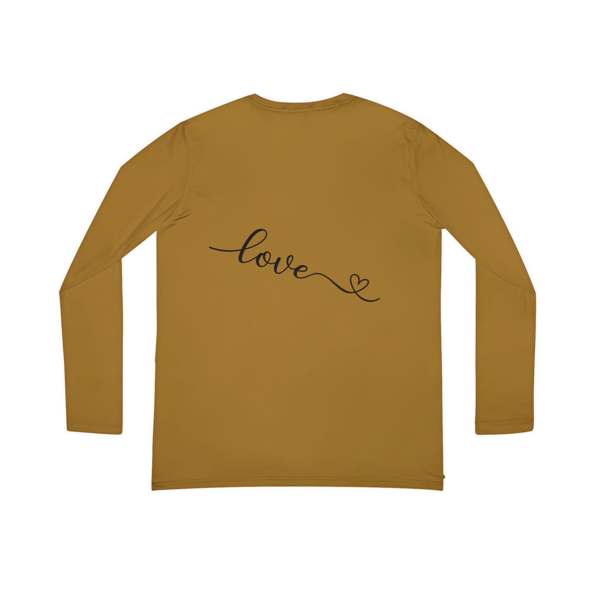 Women's V‑Neck Long Sleeve Top — Red Glossy Lip Front with 'love' Script Back