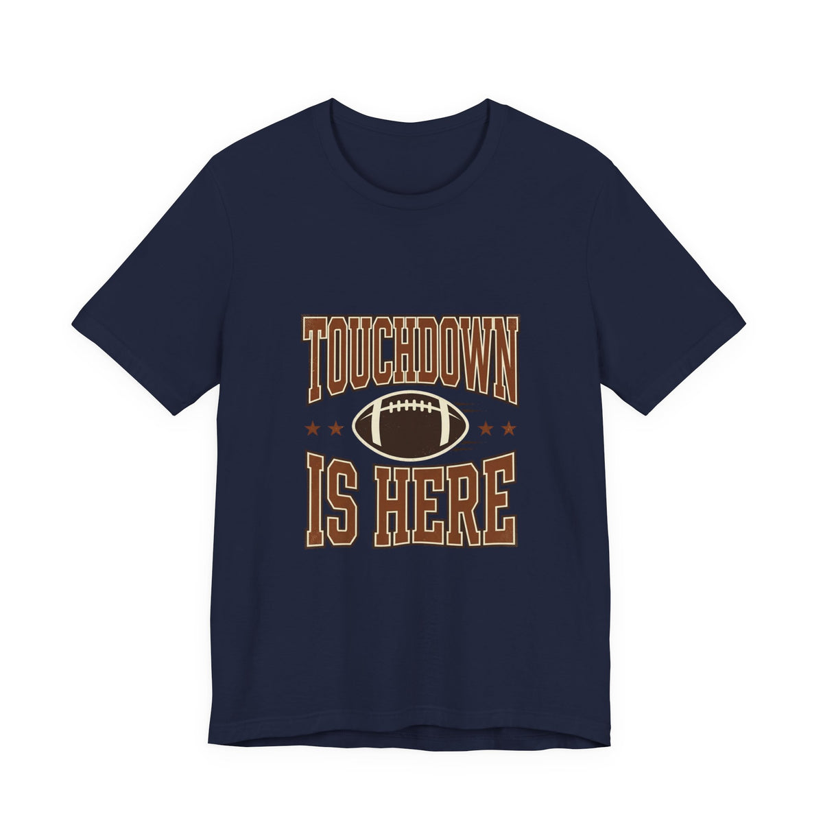 Touchdown Is Here T-Shirt | Football Season Retro Helmet & Script
