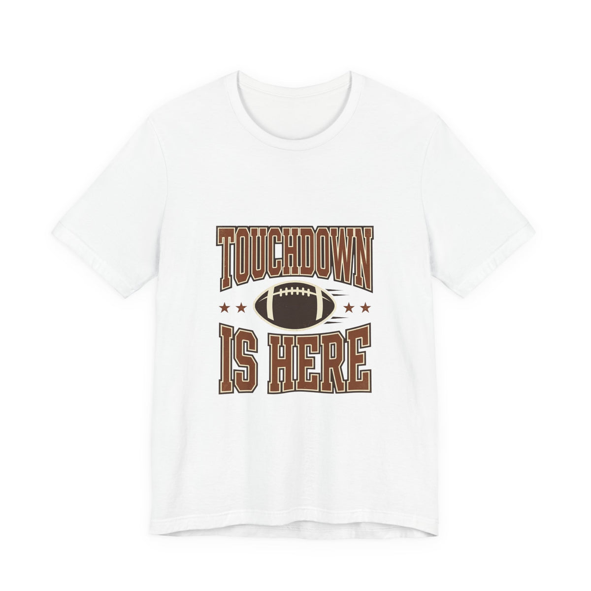 Touchdown Is Here T-Shirt | Football Season Retro Helmet & Script