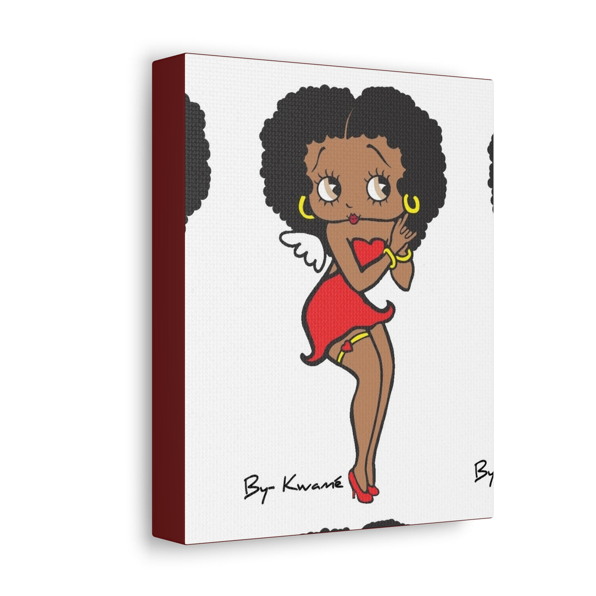Betty-Inspired Afro Angel Canvas