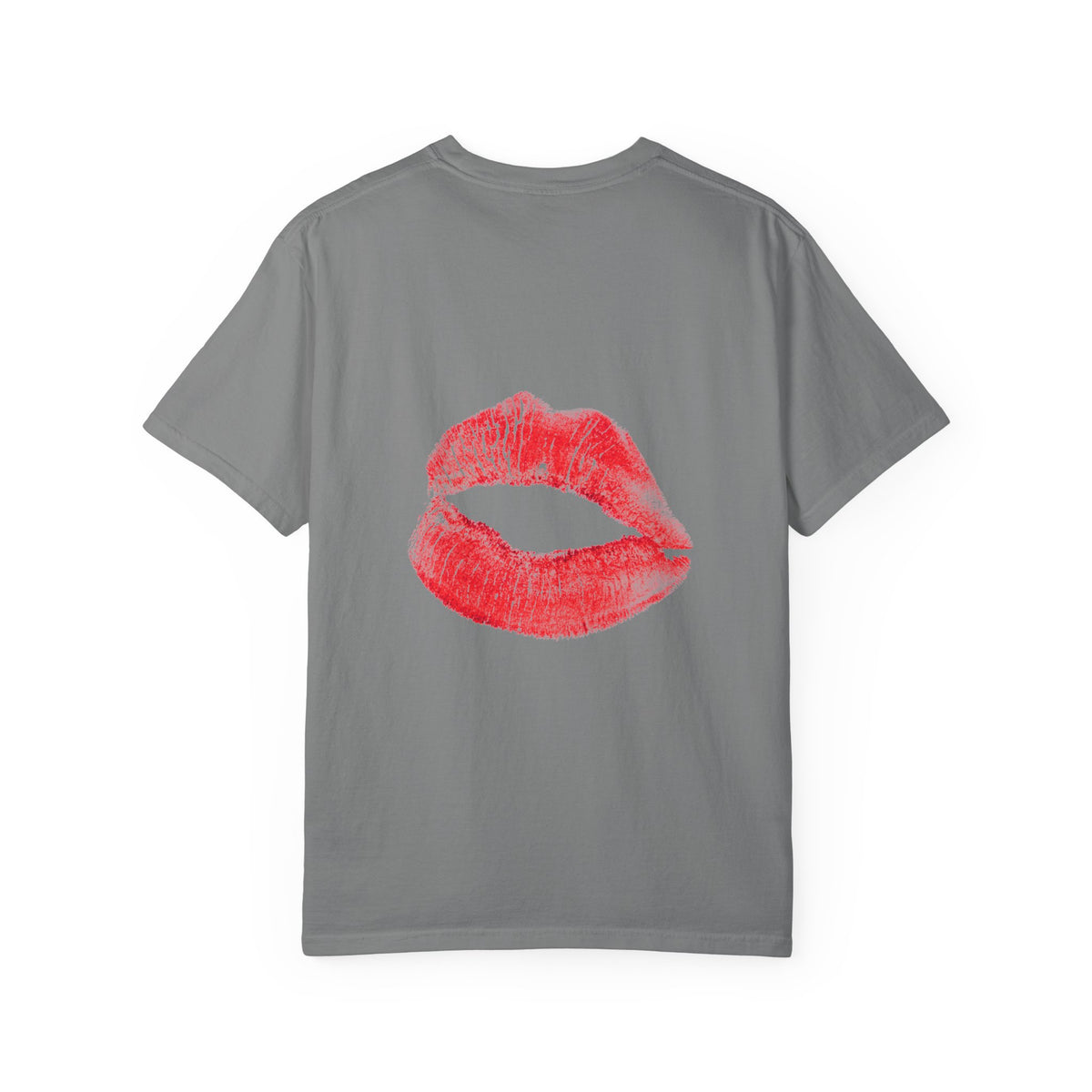 Kiss Face T-Shirt — Playful Lip Print Tee with Flirty Eyes