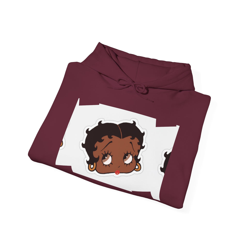 Afro Punk Girl Graphic Hoodie — Cute Retro Cartoon Character Pullover