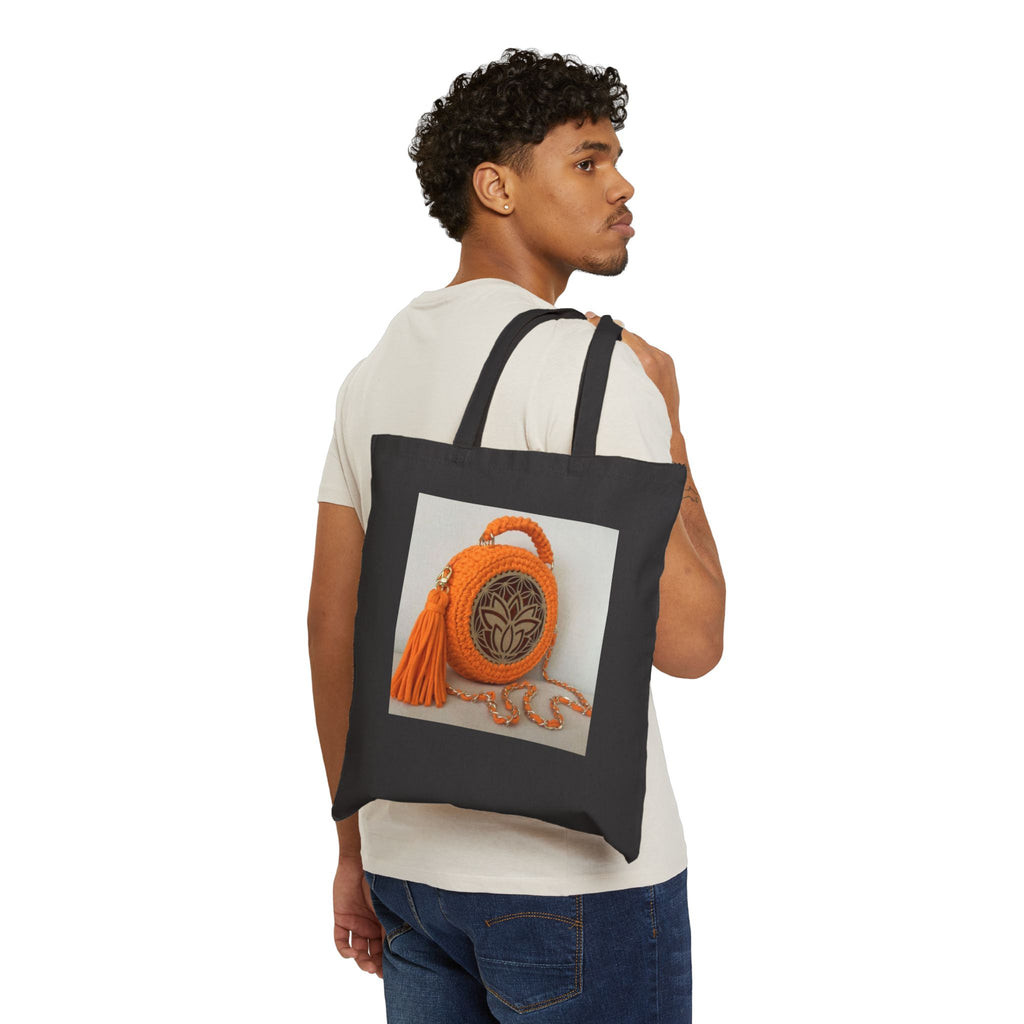 Autumn Tree Canvas Tote Bag — Colorful Fall Landscape Art Tote