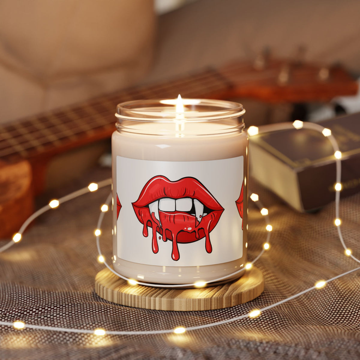 Soy Candle — Dripping Vampire Lips Scented Candle (9 oz)