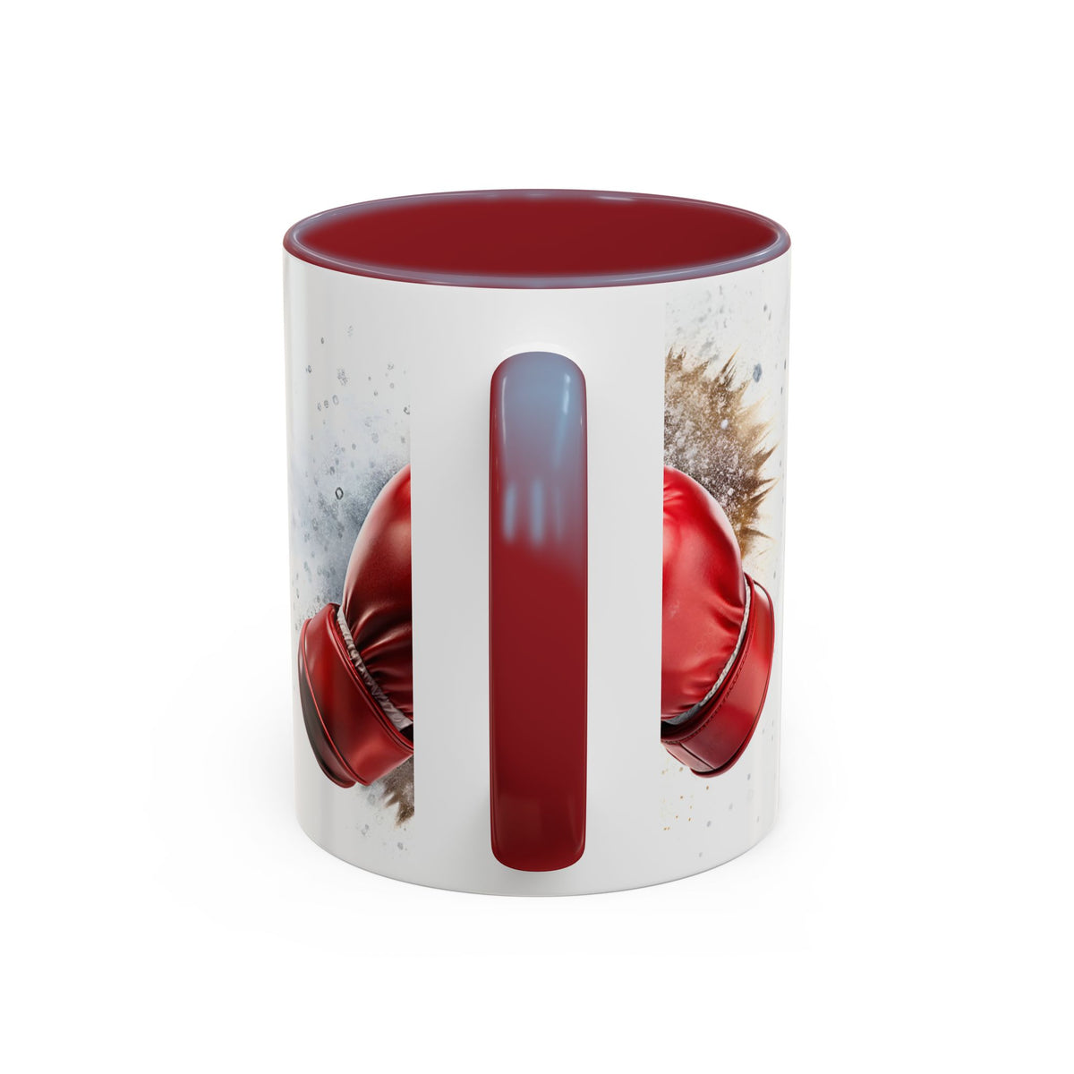 Boxing Gloves Coffee Mug — Retro Red Boxing Glove Accent Mug (11/15oz)