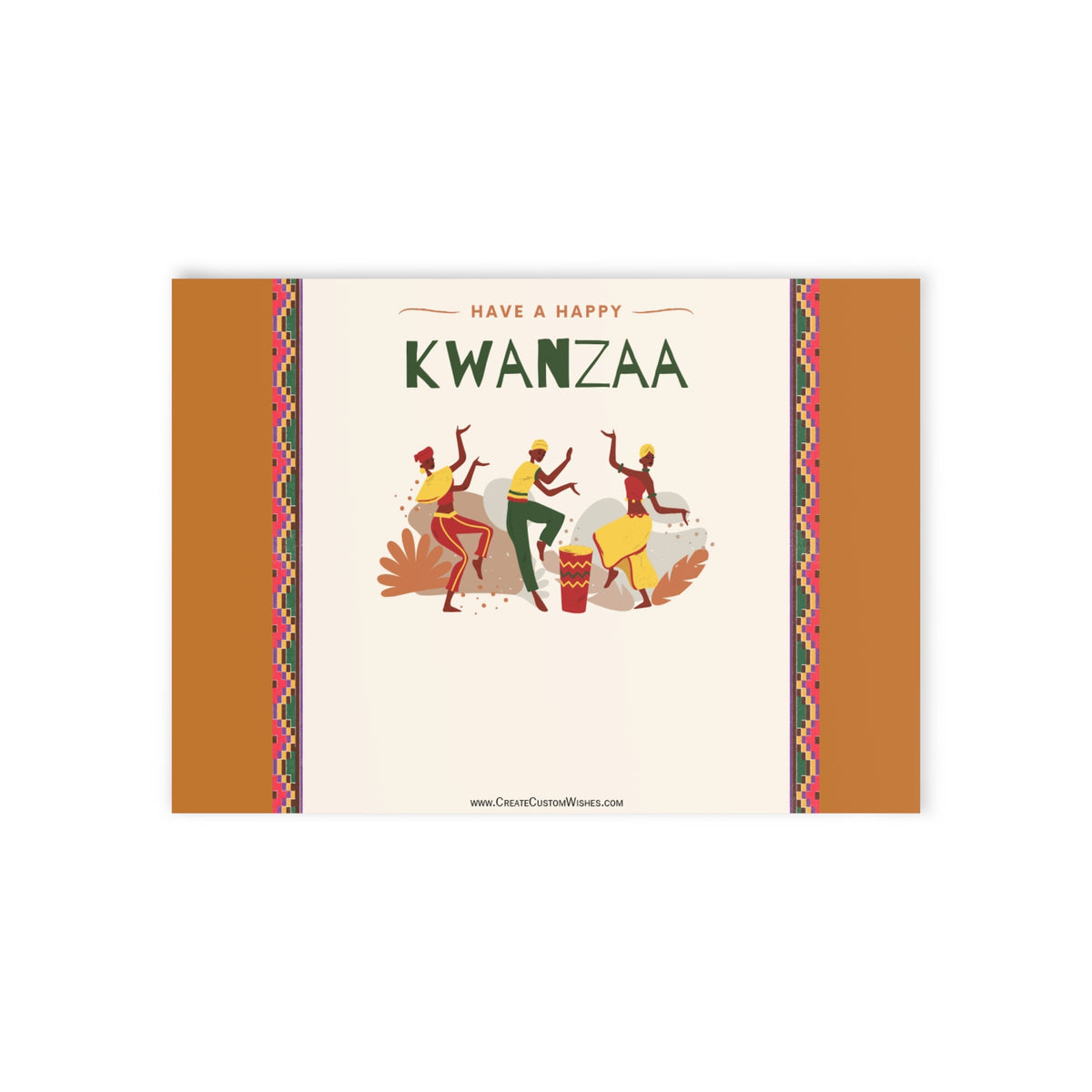 Kwanzaa Holiday Card — "Have a Happy Kwanzaa" One-Sided Greeting Card
