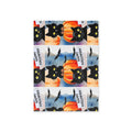 Halloween Holiday Cards — Two-Sided “Happy Halloween” Black Cat & Pumpkin Design