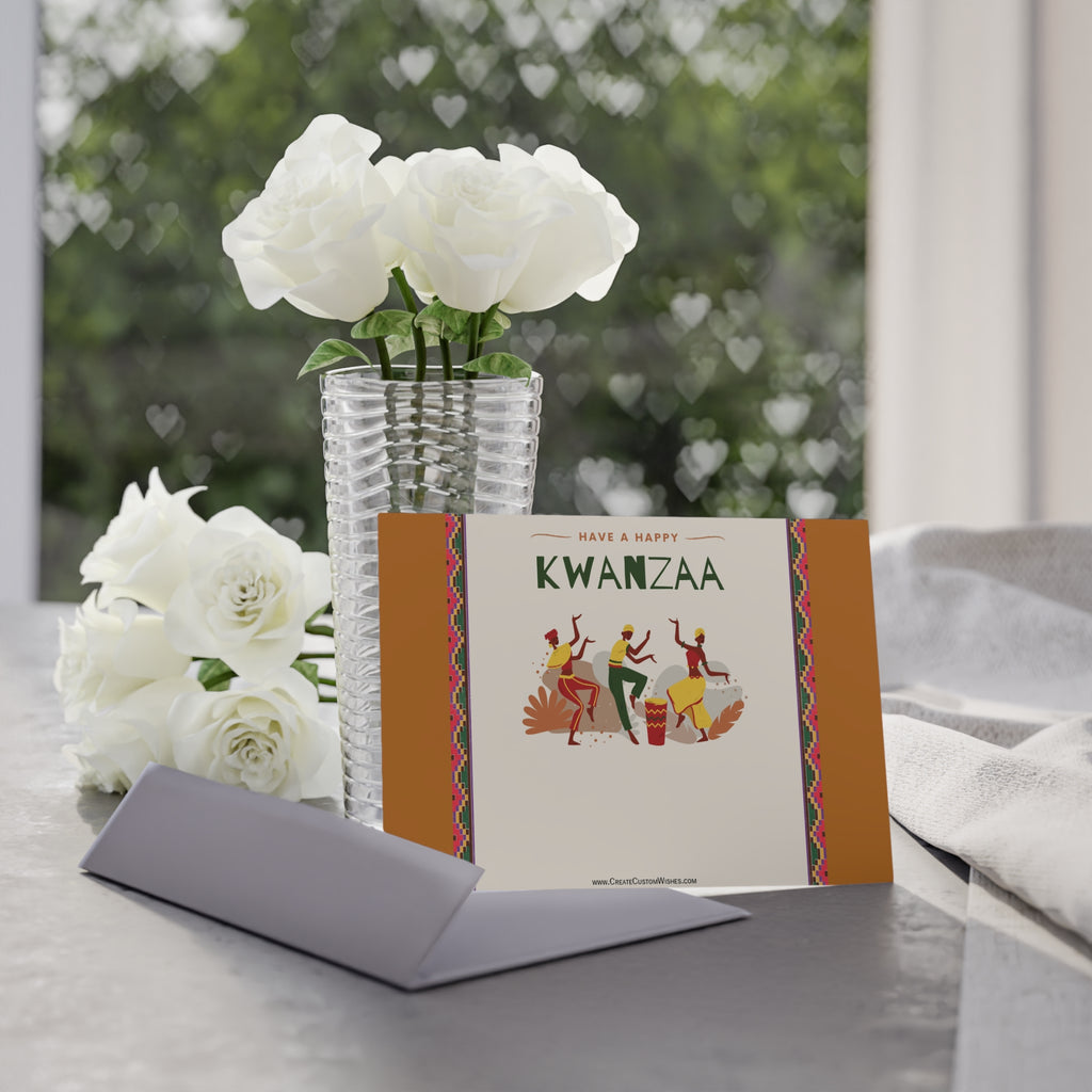 Kwanzaa Holiday Card — "Have a Happy Kwanzaa" One-Sided Greeting Card
