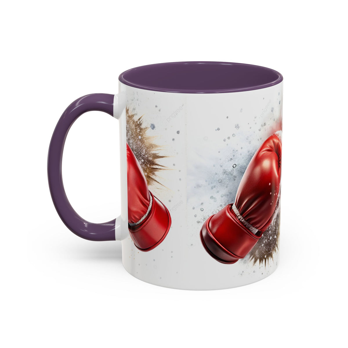 Boxing Gloves Coffee Mug — Retro Red Boxing Glove Accent Mug (11/15oz)