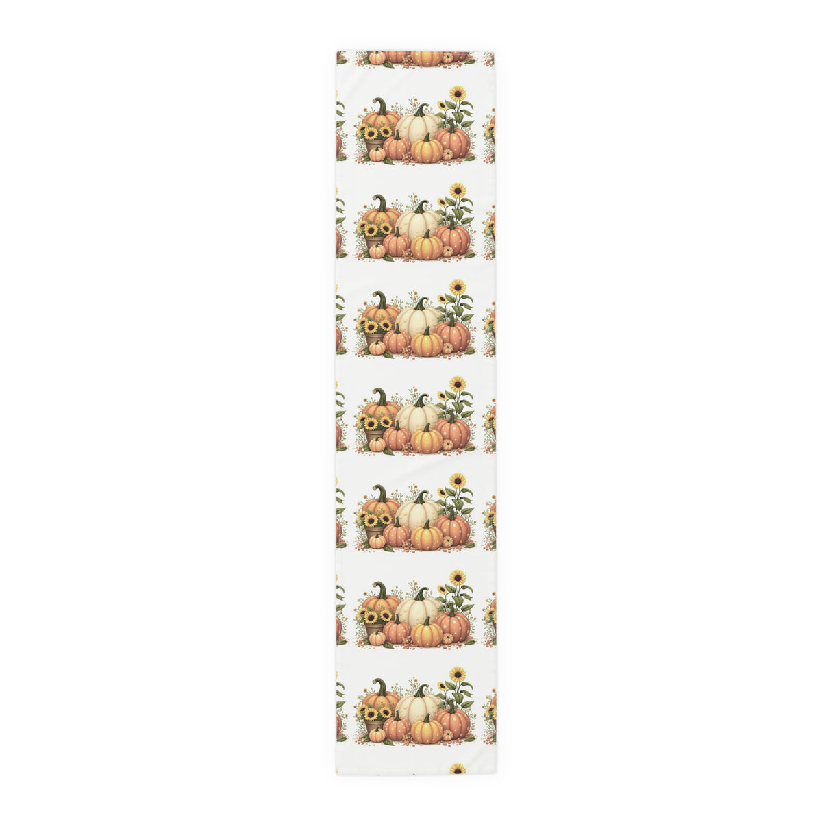 Nautical Lighthouse Cotton-Poly Table Runner — Coastal Blue Harbor Pattern