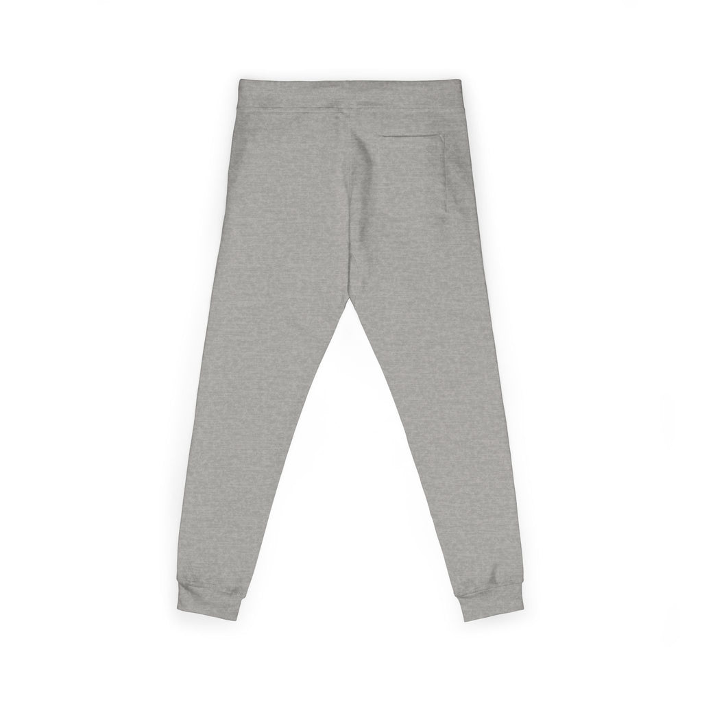 Embroidered Dripping Lip Sweatpants — White Fleece Joggers