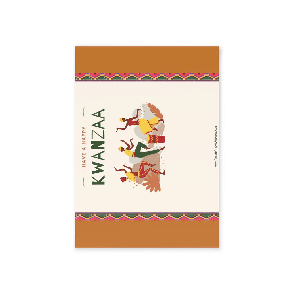 Kwanzaa Holiday Card — "Have a Happy Kwanzaa" One-Sided Greeting Card