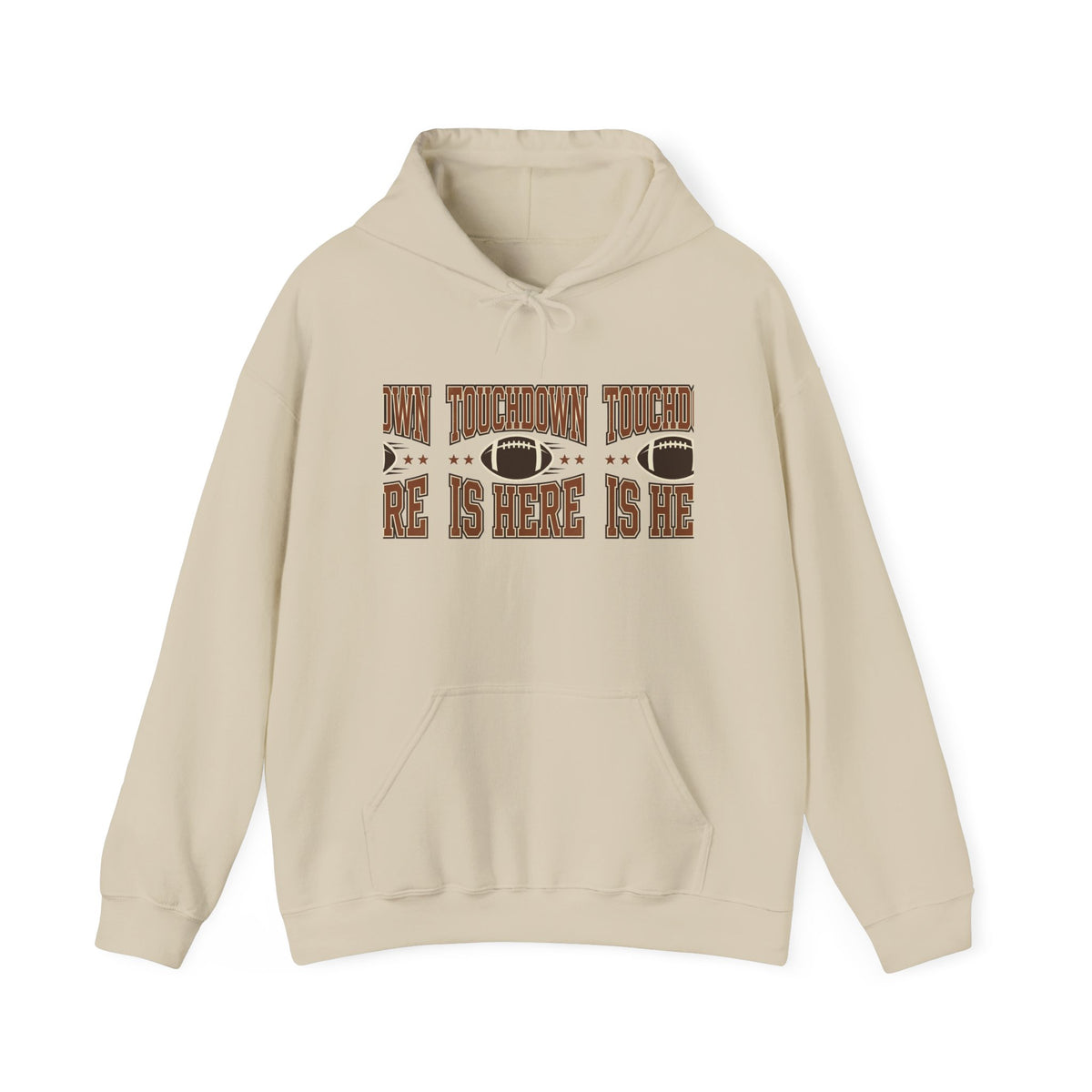 Football Is Here Hoodie | Football Season, Rustic Wood Grid Design
