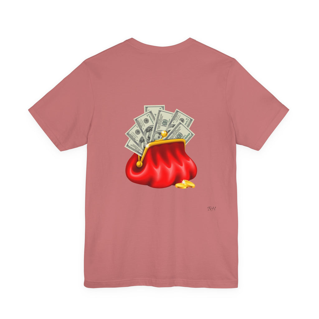 Gold Dollar Sign Tee — Minimalist Money Symbol Graphic T-Shirt