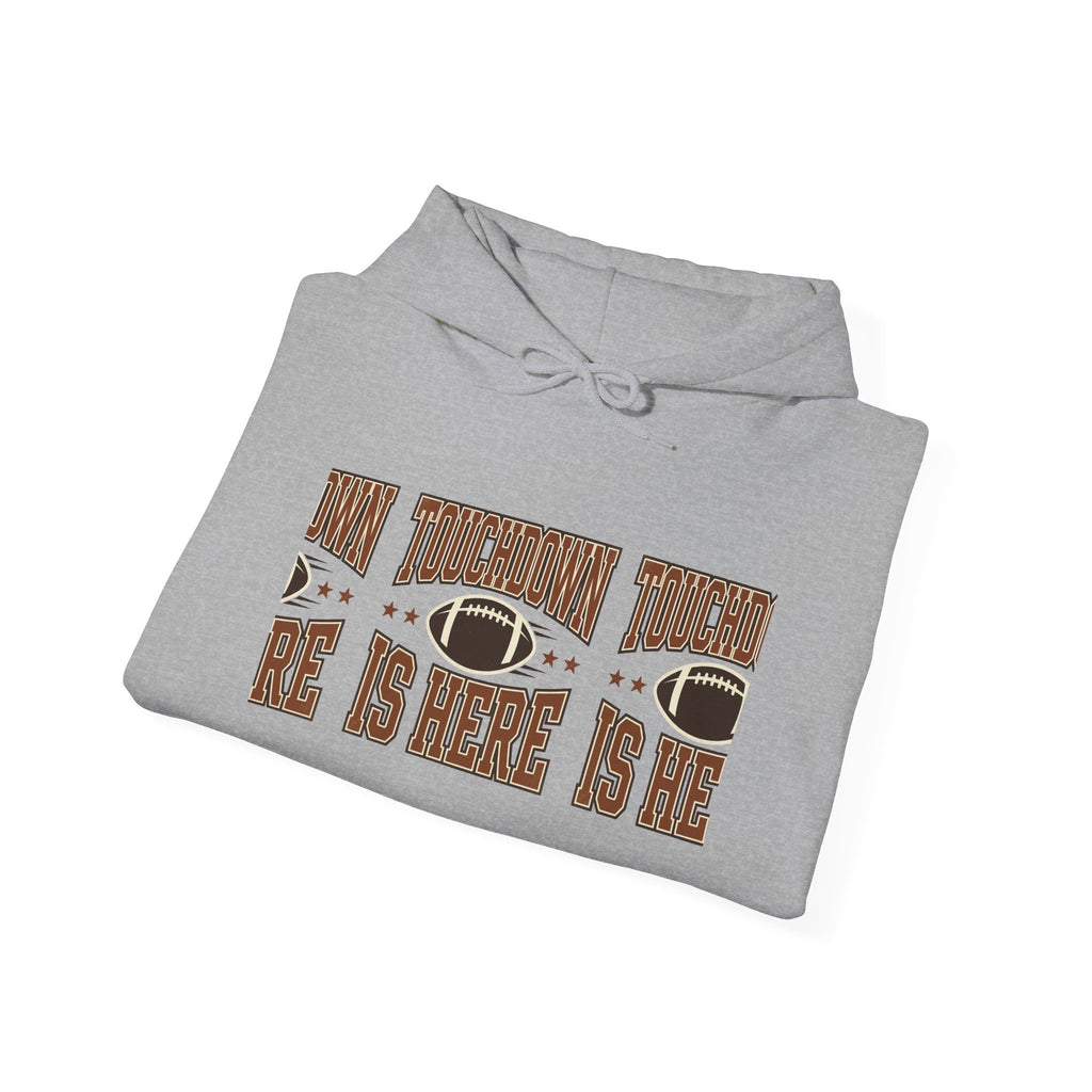 Football Is Here Hoodie | Football Season, Rustic Wood Grid Design