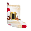 Christmas Stocking with Wine and Candle Holiday Gift Design