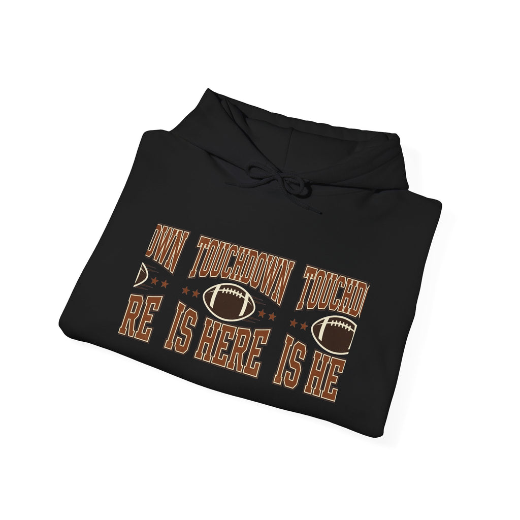 Football Is Here Hoodie | Football Season, Rustic Wood Grid Design