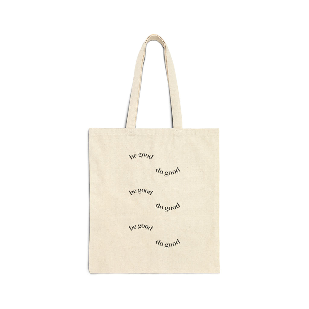 Canvas Tote Bag - 'Be Humble, Be Grateful' Minimalist Typographic Grocery Tote