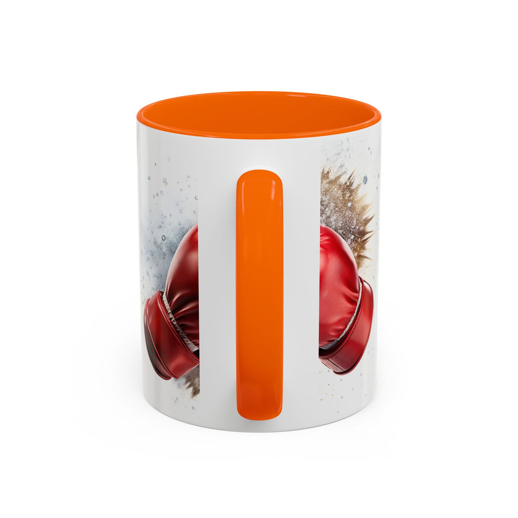 Boxing Gloves Coffee Mug — Retro Red Boxing Glove Accent Mug (11/15oz)