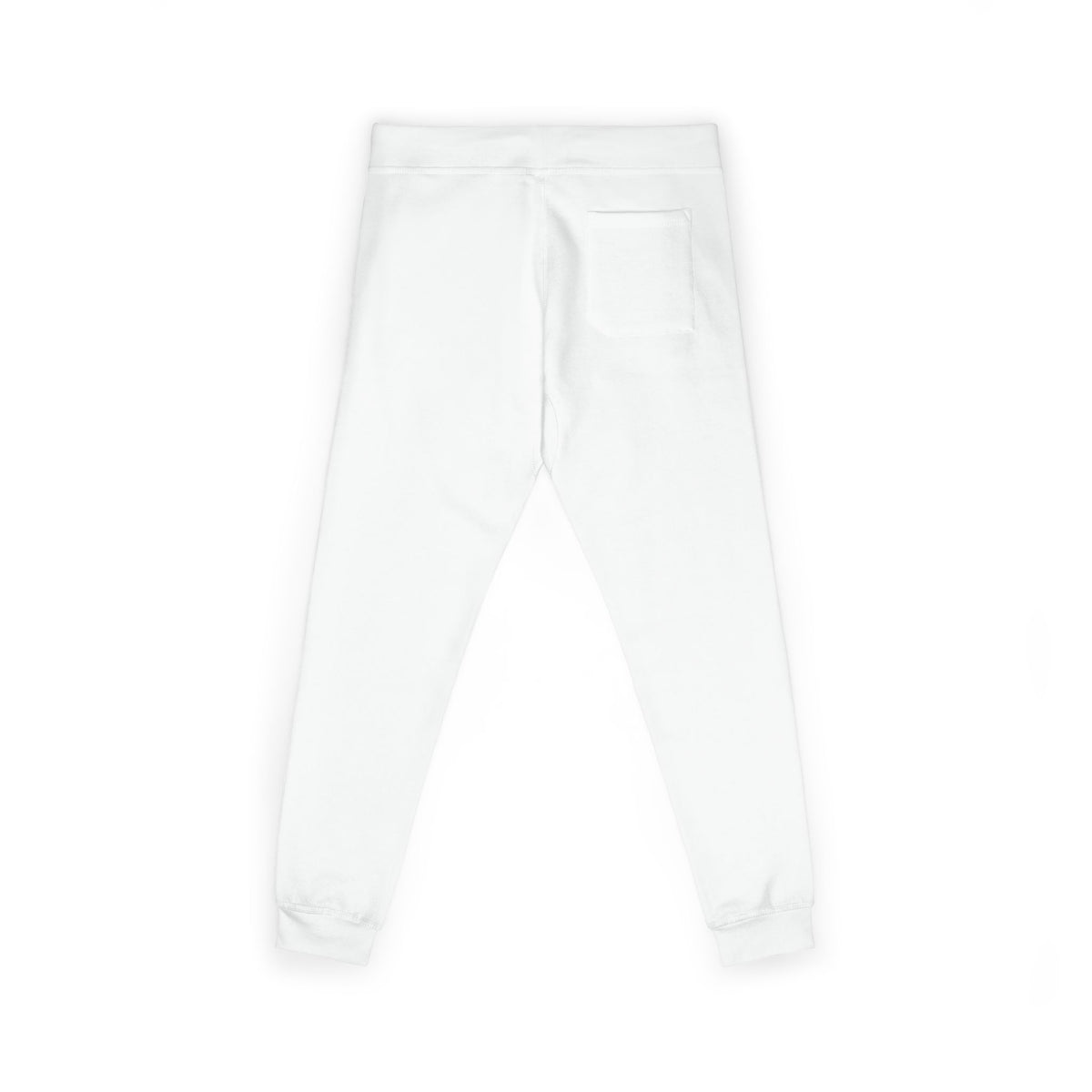 Embroidered Dripping Lip Sweatpants — White Fleece Joggers