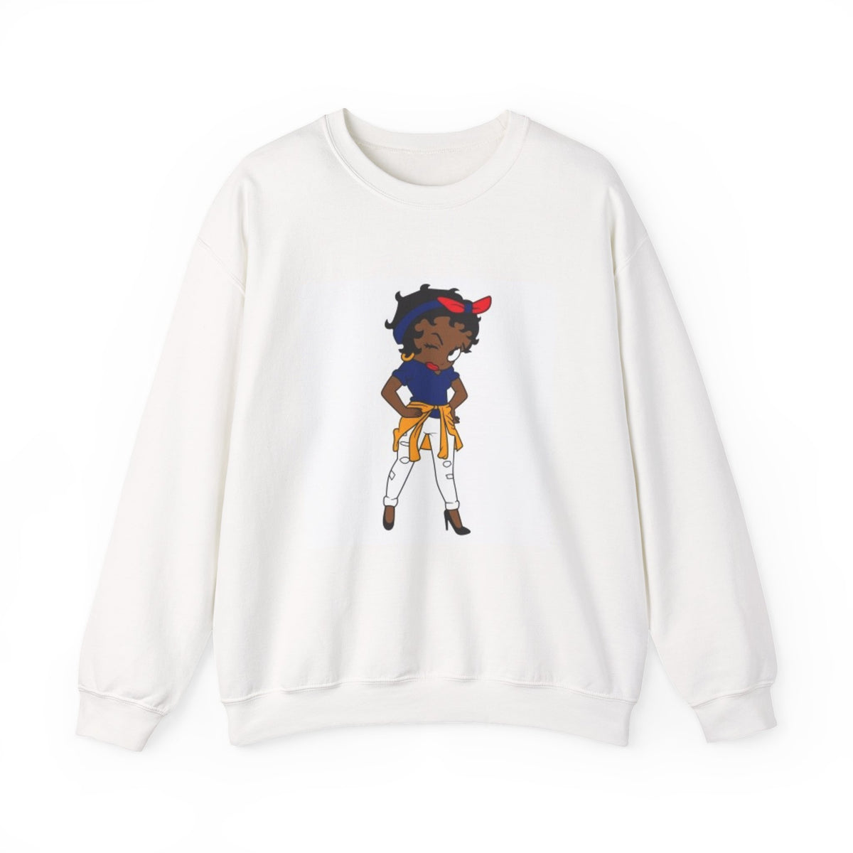 Crewneck Sweatshirt — Cute Girl Illustration Graphic