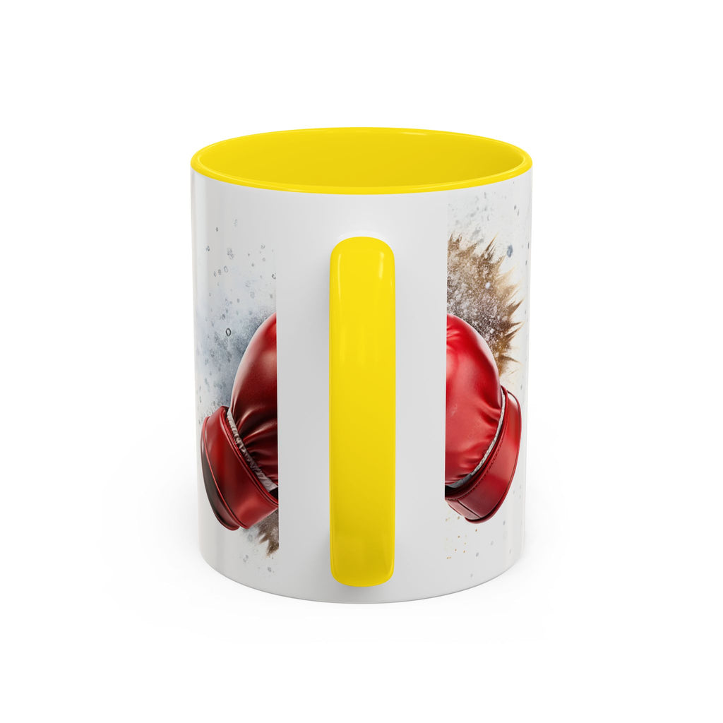 Boxing Gloves Coffee Mug — Retro Red Boxing Glove Accent Mug (11/15oz)