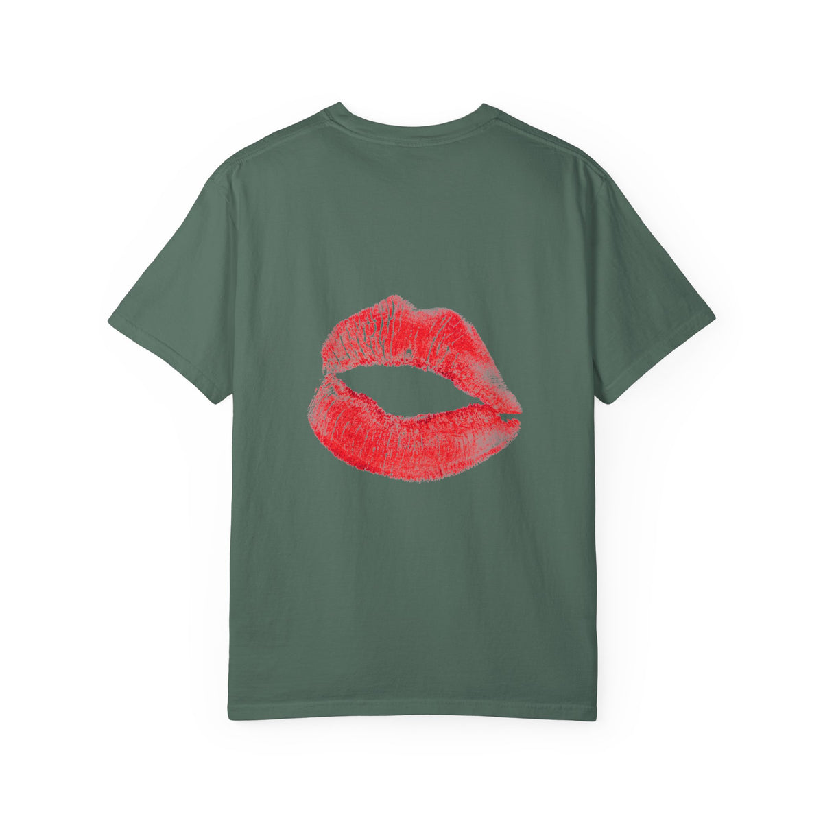 Kiss Face T-Shirt — Playful Lip Print Tee with Flirty Eyes