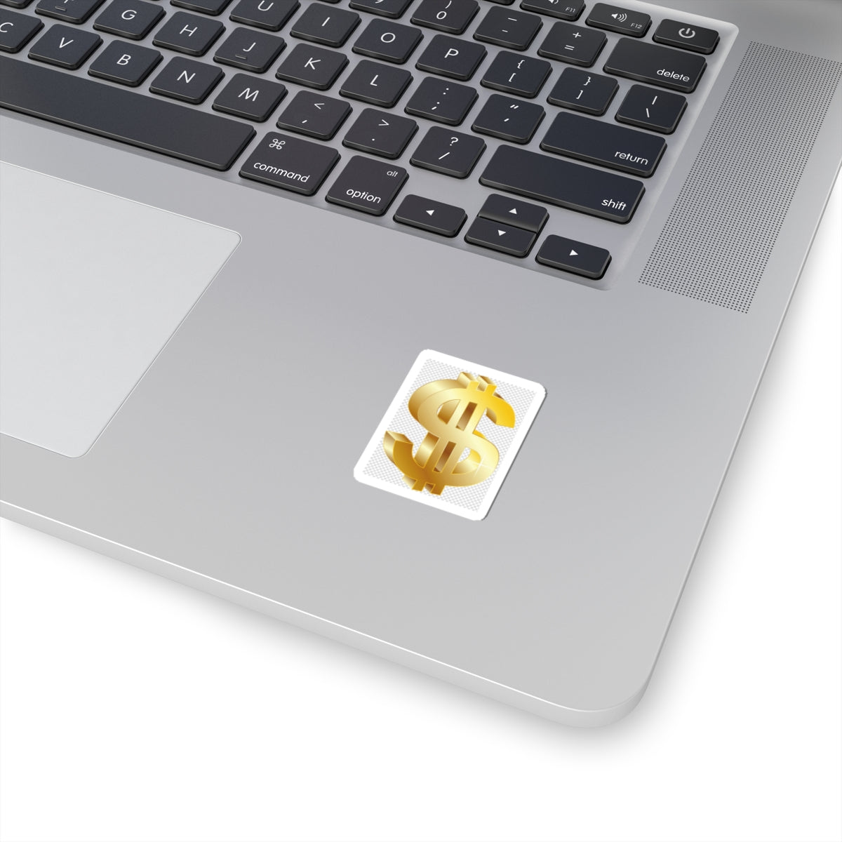Gold Dollar Sign Sticker — Glossy Kiss-Cut Money Icon for Laptops, Journals & Gifts
