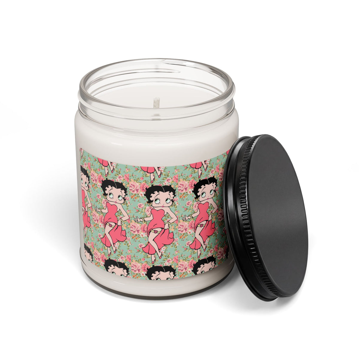 Betty Boop Floral 9oz Soy Candle — Sweet Vintage Rose Scent