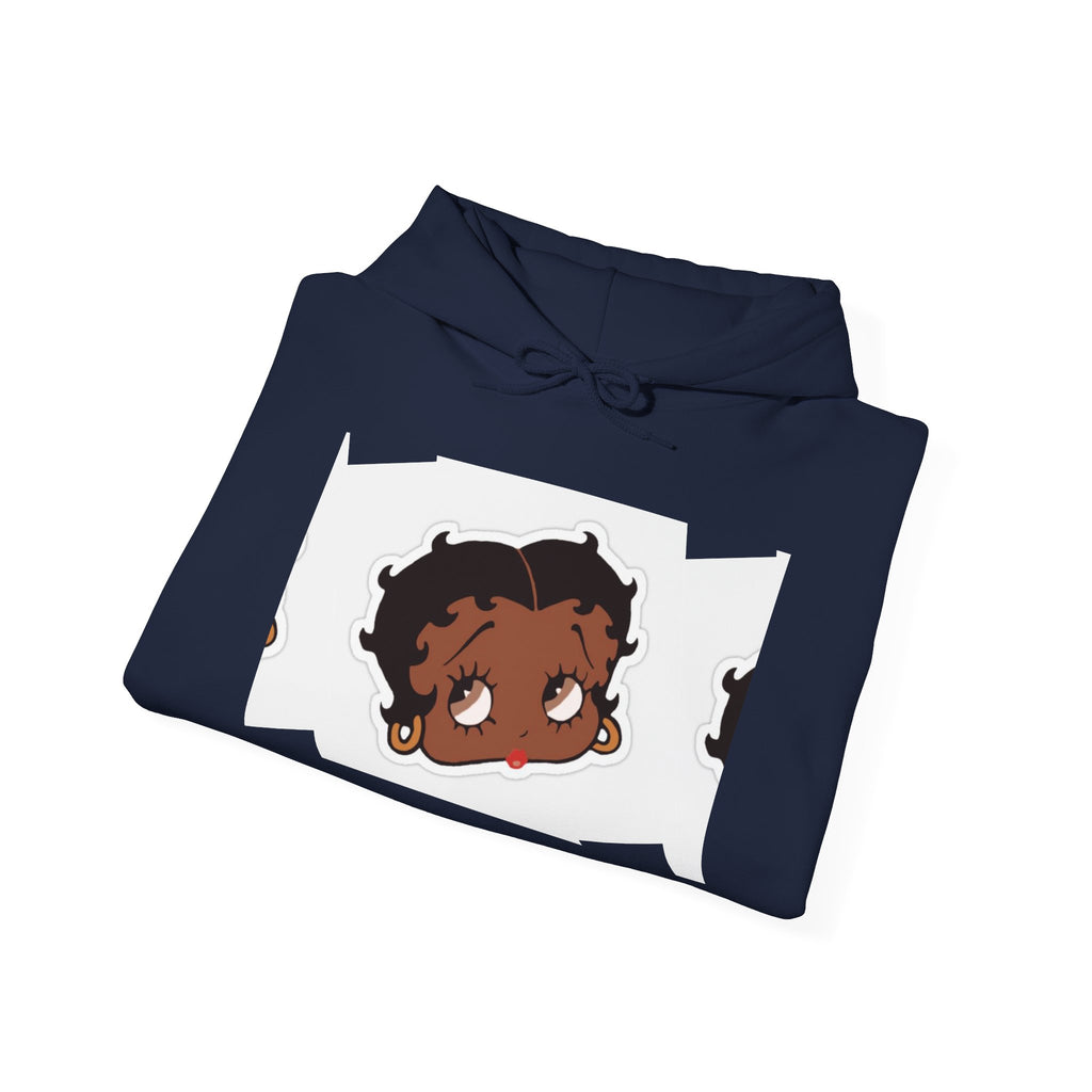 Afro Punk Girl Graphic Hoodie — Cute Retro Cartoon Character Pullover